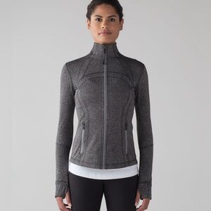Lululemon Define Jacket Luon Chakra Jacquard V1 Black Battleship in Luon Fabric